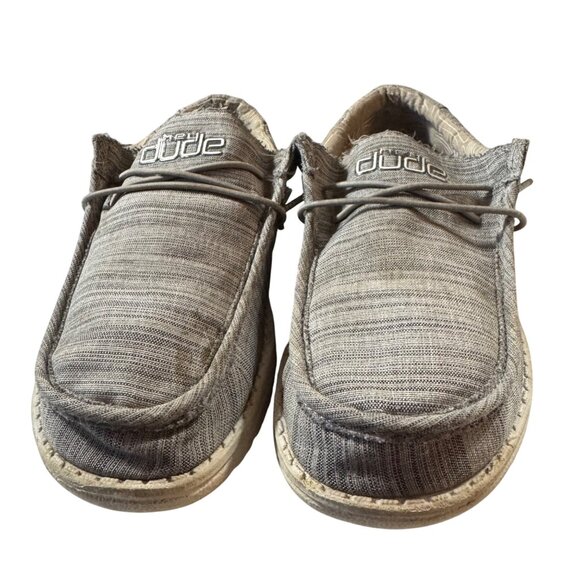 Hey Dude Men's Wally Sox Loafer Shoes Size Y5 L6 US‎ Gray Slip-On Casual - Picture 2 of 8